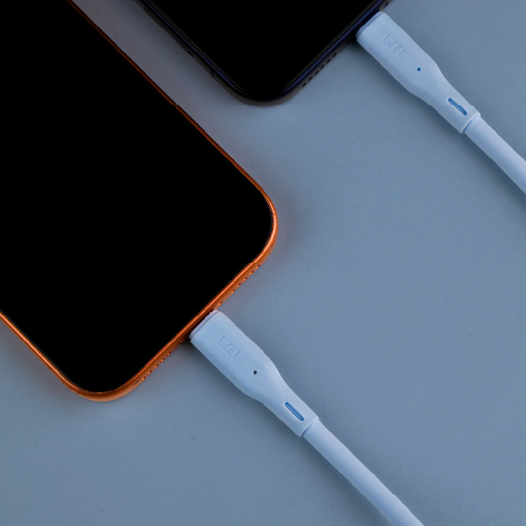 LZEL Celeris Silox CXL Soft Silicone USB-C to Lightning Cable, 480Mbps, 60W Max, 2m
