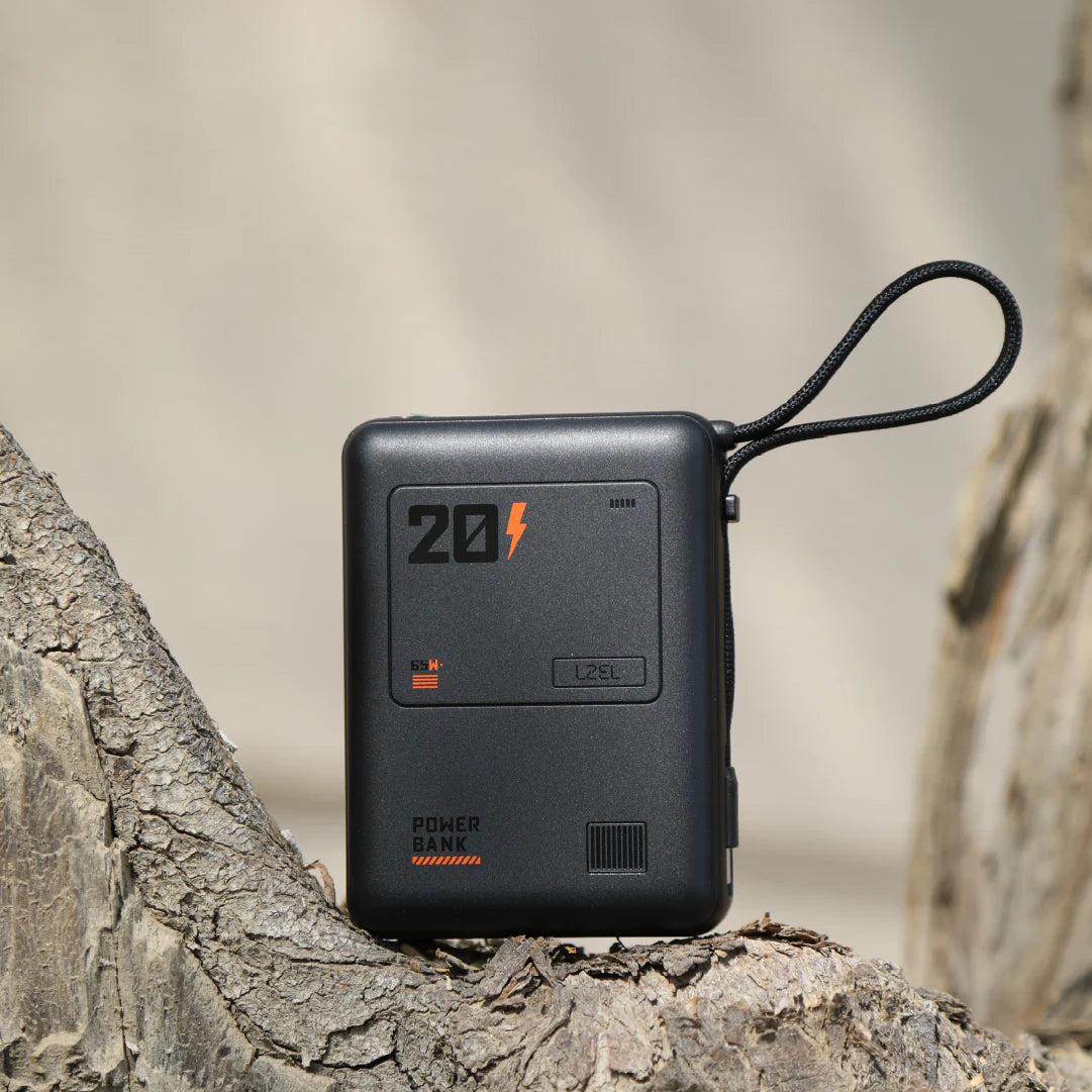 LZEL Zenoflex Surge20 Portable 20000Mah  65W Max Pd Power Bank Dual Usb-C