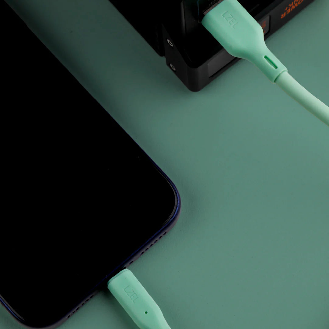 LZEL Celeris Silox CXL Soft Silicone USB-A to Lightning Cable, 480Mbps, 15W Max, 2m