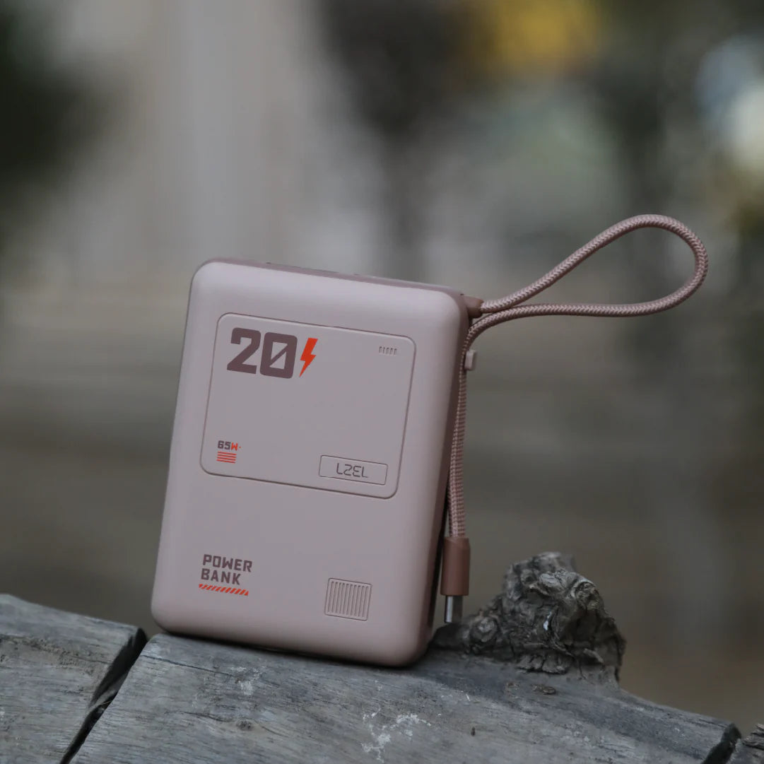 LZEL Zenoflex Surge20 Portable 20000Mah  65W Max Pd Power Bank Dual Usb-C
