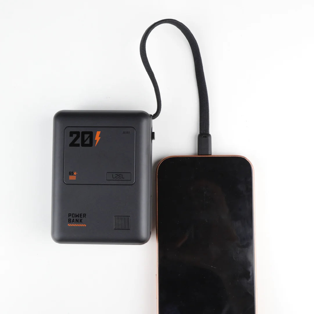 LZEL Zenoflex Surge20 Portable 20000Mah  65W Max Pd Power Bank Dual Usb-C
