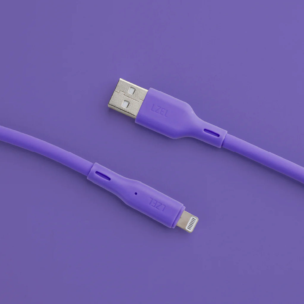 LZEL Celeris Silox CXL Soft Silicone USB-A to Lightning Cable, 480Mbps, 15W Max, 2m