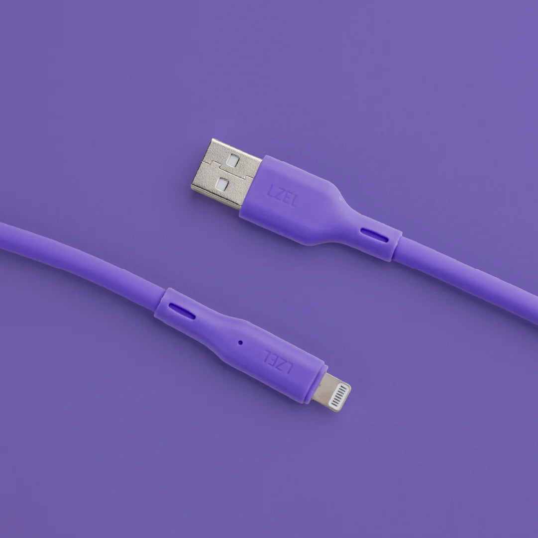 LZEL Celeris Silox CXL Soft Silicone USB-A to Lightning Cable, 480Mbps, 15W Max, 2m