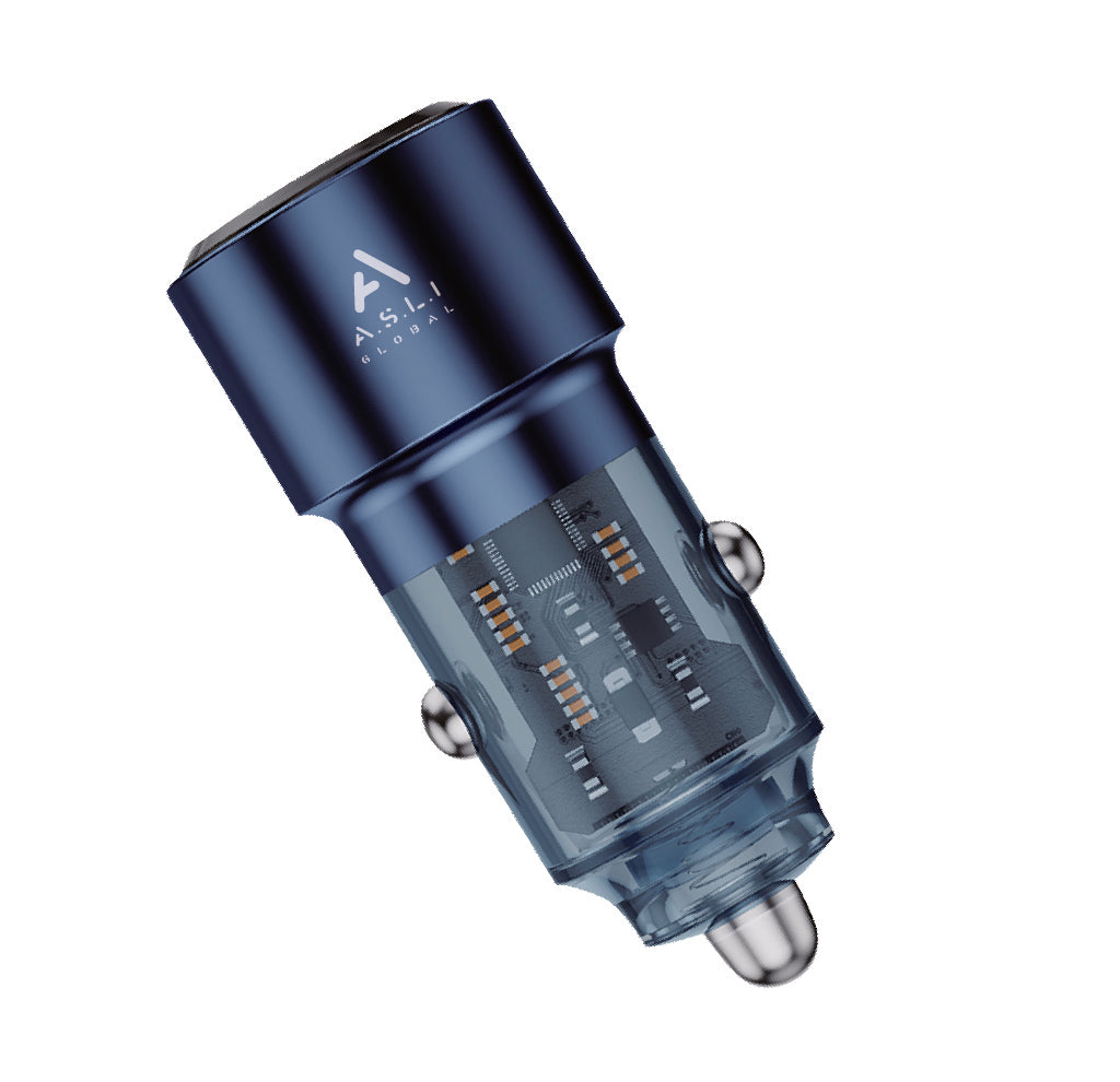 Asli Global Power Ride Pro 90w Car Charger Dual USB-C