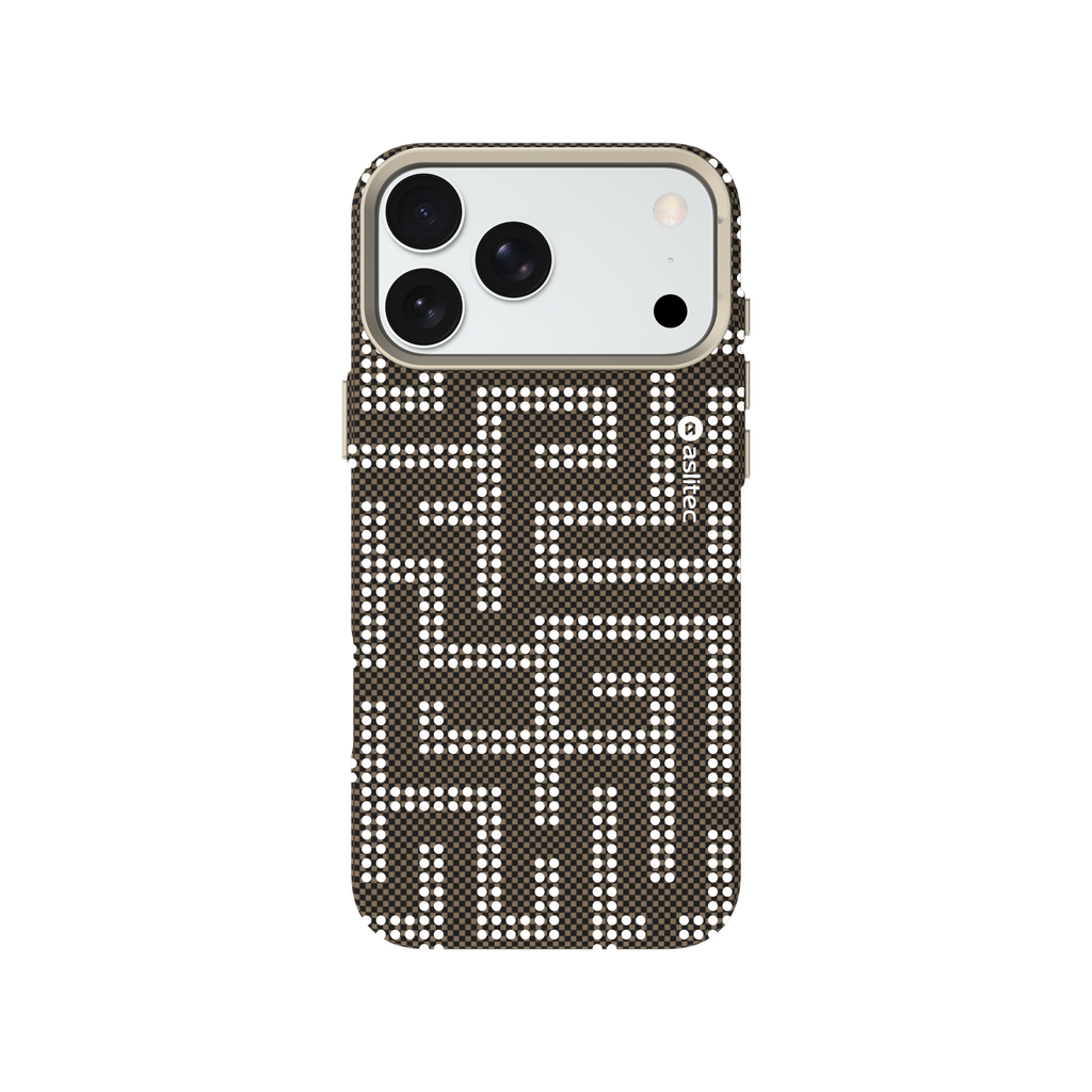aslitec MAZEMAG MagSafe Case with Metal Accents & Maze Pattern for iPhone 18 Pro Max