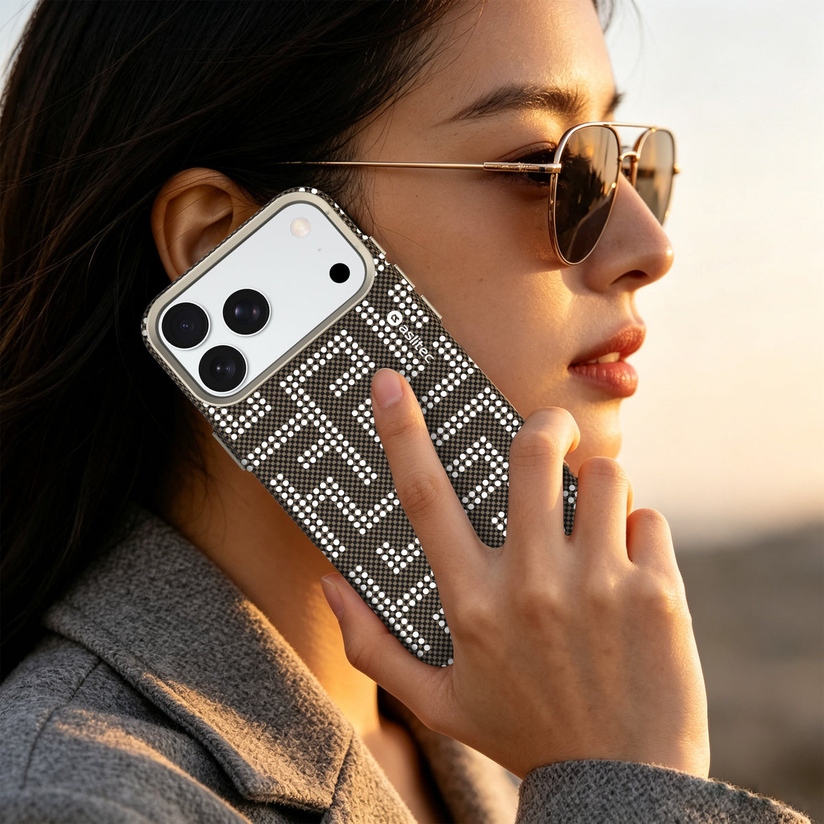 aslitec MAZEMAG MagSafe Case with Maze Pattern & Metal Accents for iPhone 18 Pro & 18 Pro Max