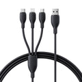 Baseus Ultra-Fast One-for-Three Fast Charging Cable USB-A to M? 1.3m | Cosmic Black
