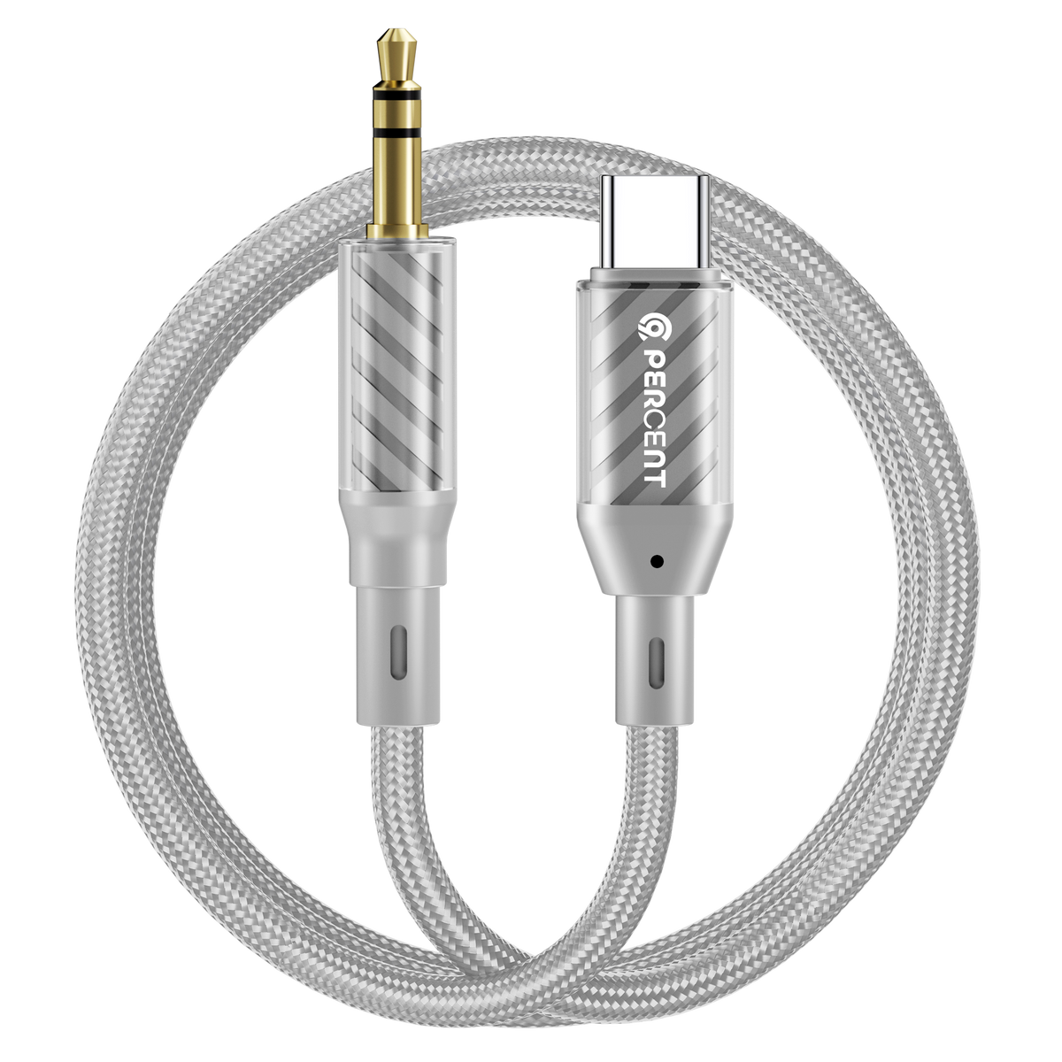 90 Percent Audio Flex 90 – Type-C to AUX Audio Braided Cable, 1M