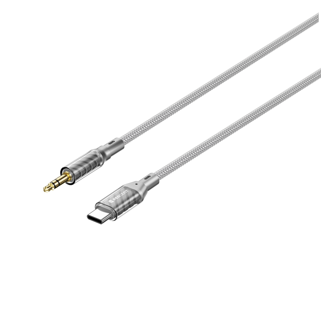 90 Percent Audio Flex 90 – Type-C to AUX Audio Braided Cable, 1M