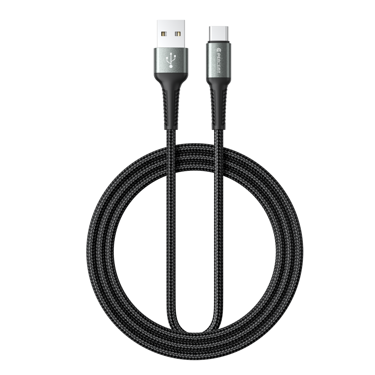 90 Percent Voltix90 Core – USB-A to USB-C Braided Cable, 2M