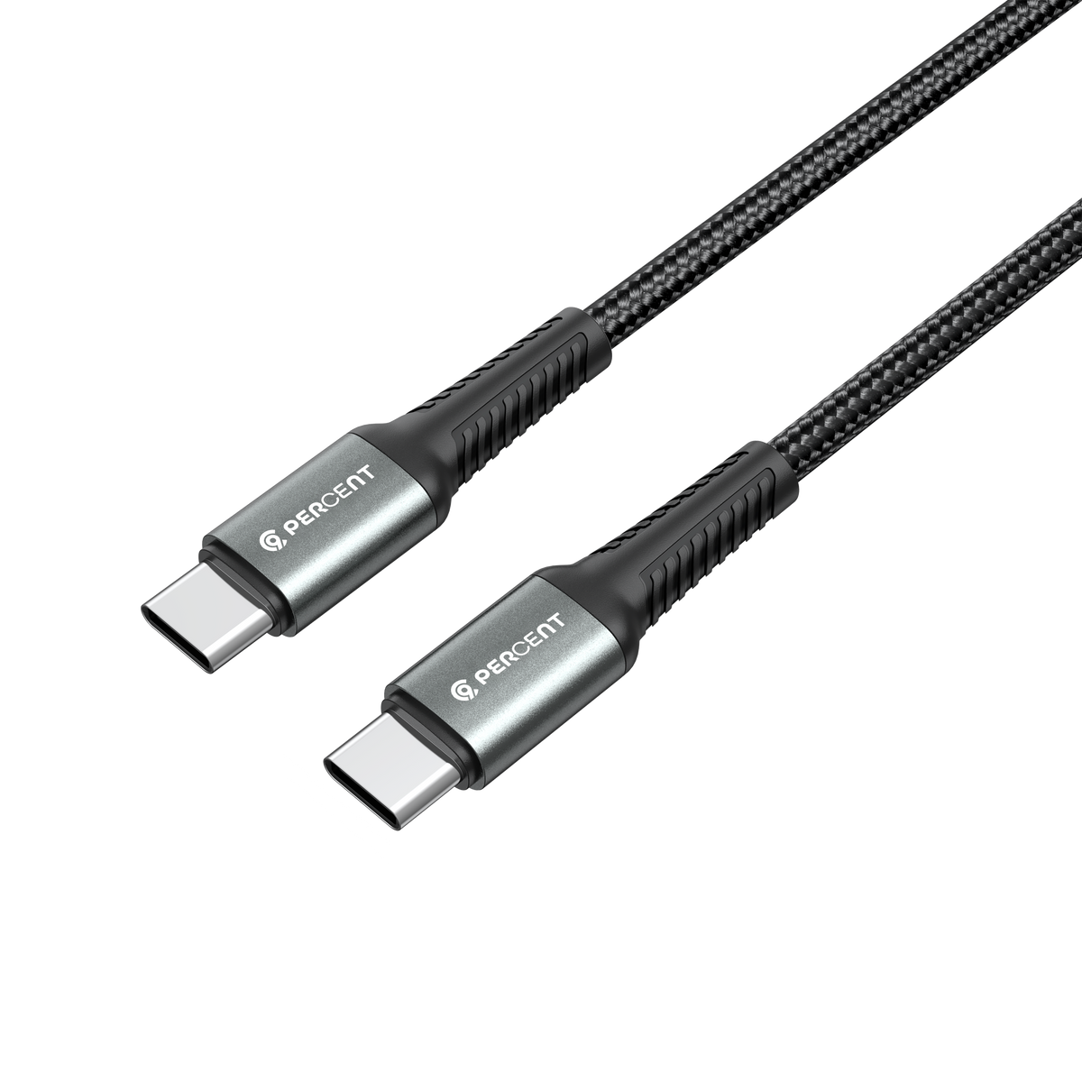 90 Percent Voltix90 Core – USB-C to USB-C Braided Cable, 2M