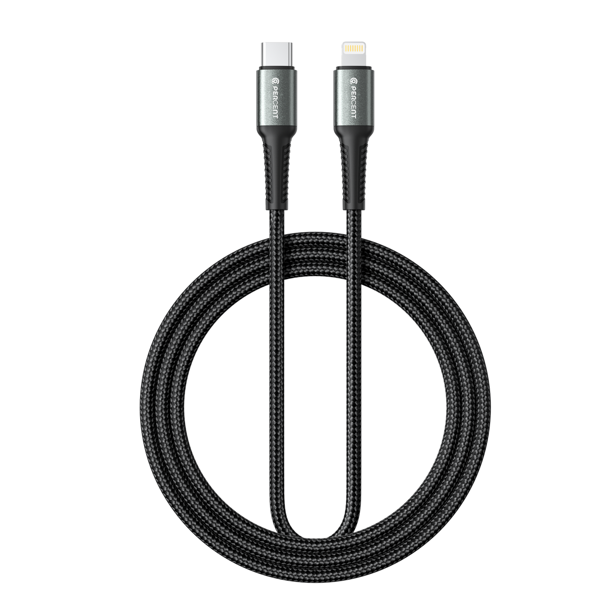 90 Percent Voltix90 Core – USB-C to Lightning Braided Cable, 2M