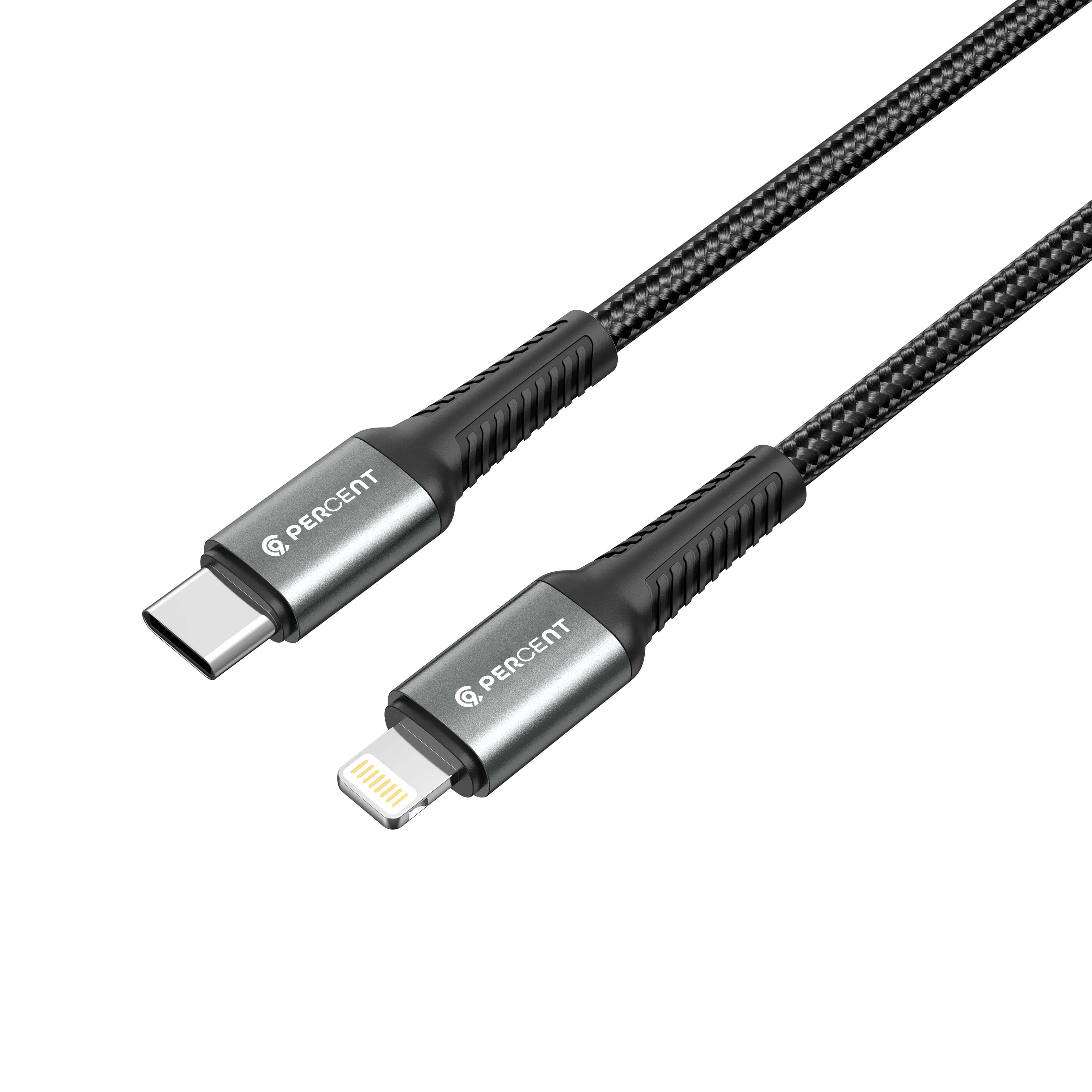 90 Percent Voltix90 Core – USB-C to Lightning Braided Cable, 2M