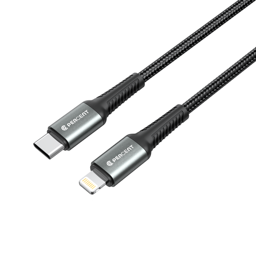 90 Percent Voltix90 Core – USB-C to Lightning Braided Cable, 2M