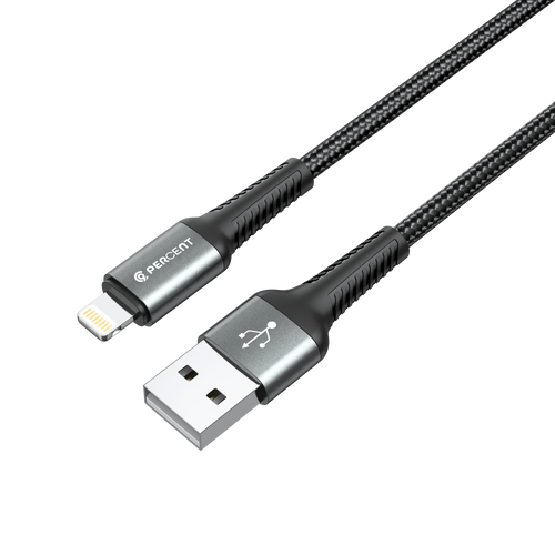 90 Percent Voltix90 Core – USB-A to Lightning Braided Cable, 2M