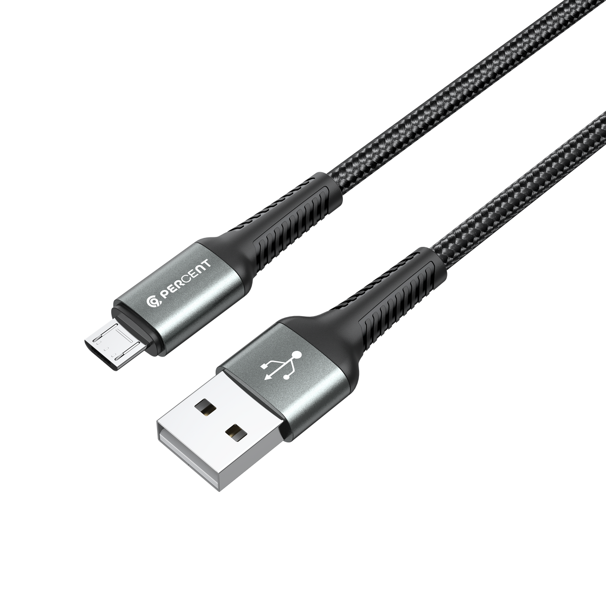 90 Percent Voltix90 Core – USB-A to Micro USB Braided Cable, 2M