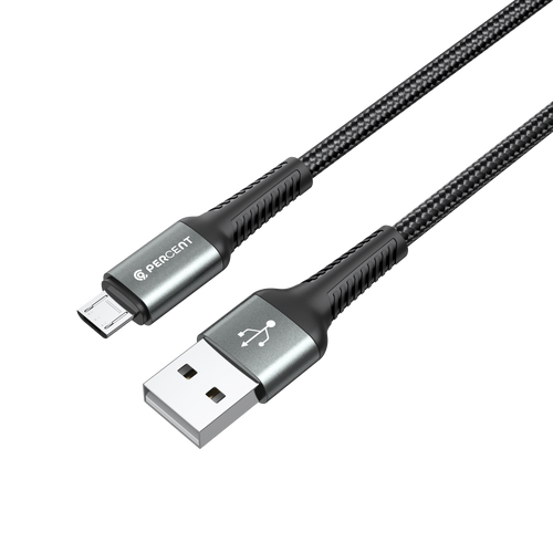 90 Percent Voltix90 Core – USB-A to Micro USB Braided Cable, 2M