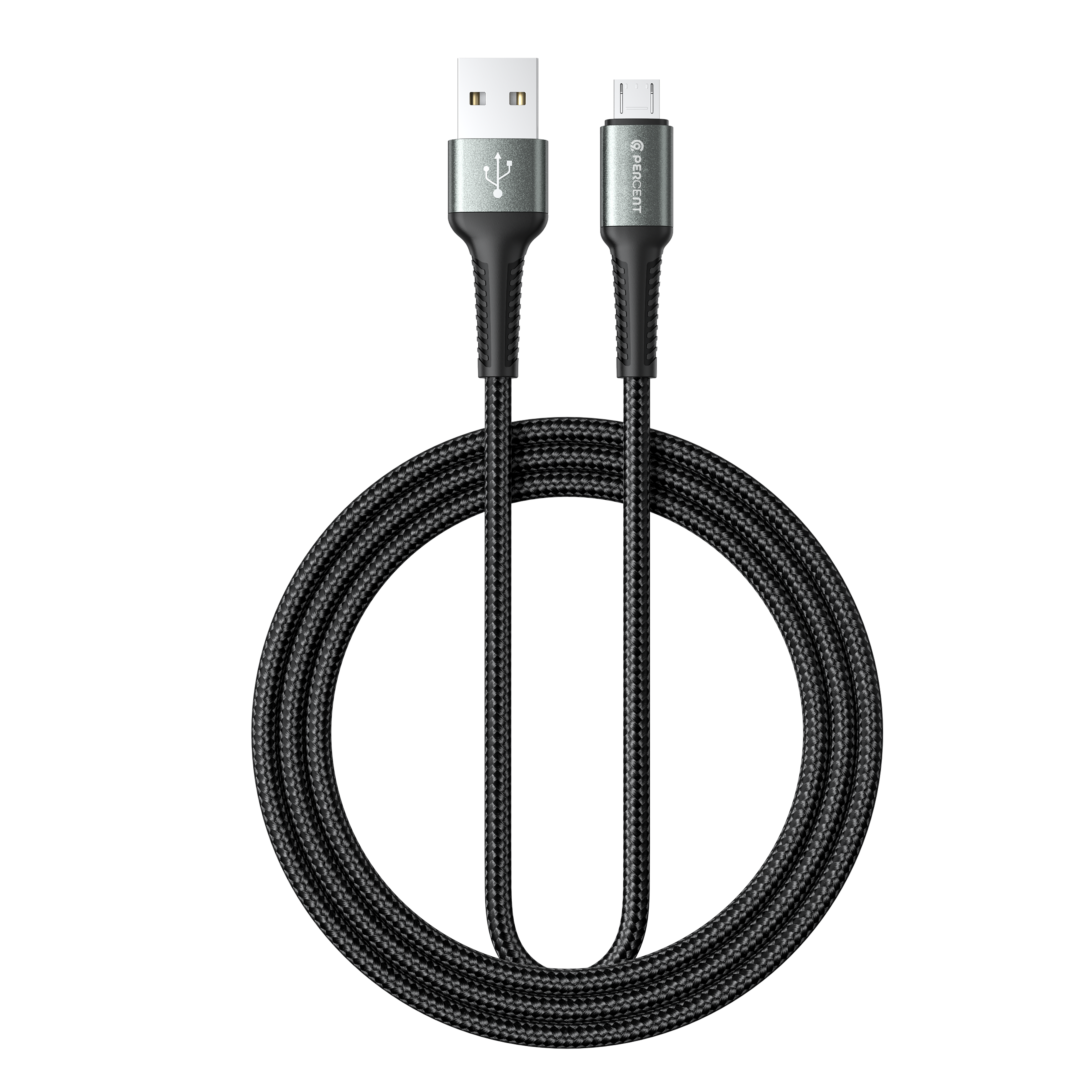 90 Percent Voltix90 Core – USB-A to Micro USB Braided Cable, 2M