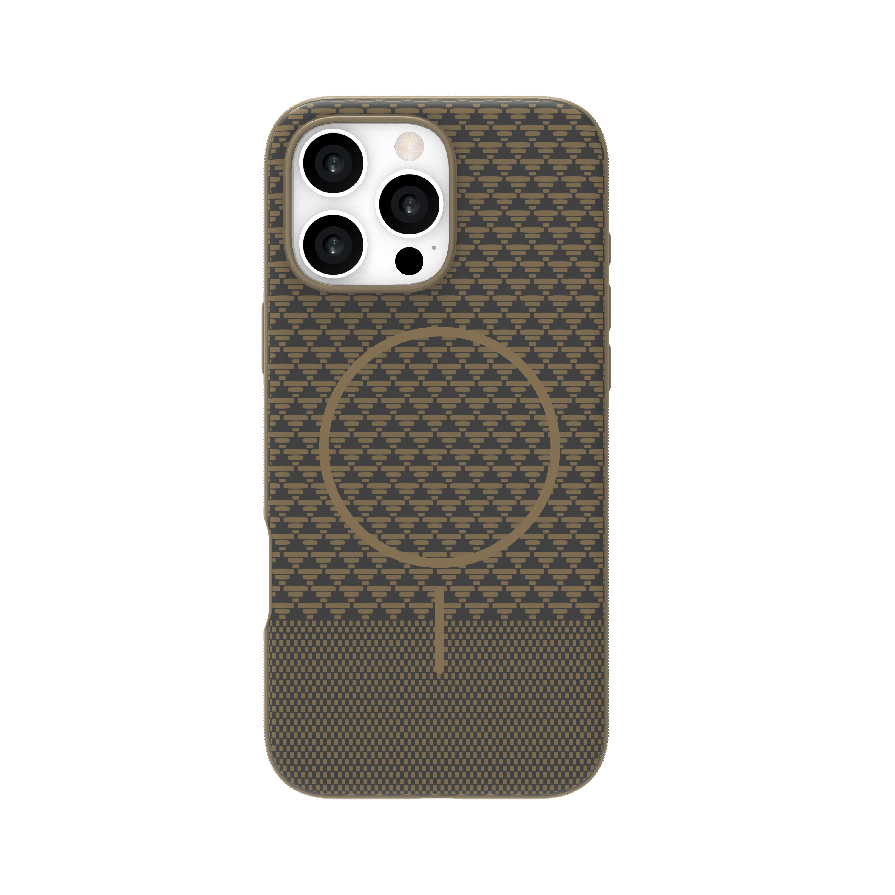 LZEL Magcarbon Splice Case for iPhone 16 Pro | Brown Carbon