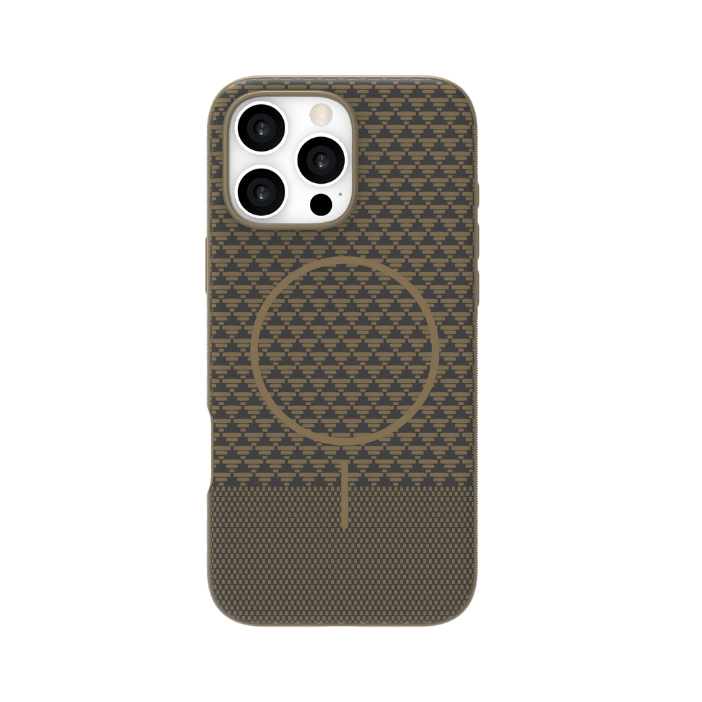 LZEL Magcarbon Splice Case for iPhone 16 Pro Max | Brown Carbon
