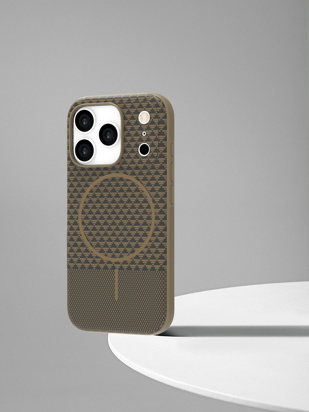 LZEL Magcarbon Splice Case for iPhone 17 Pro Max | Brown Carbon