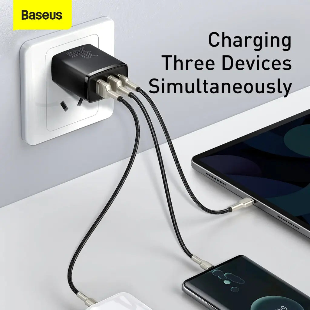 Baseus EnerFill FN11 Fast Charger 2U+C 30W | Cosmic Black