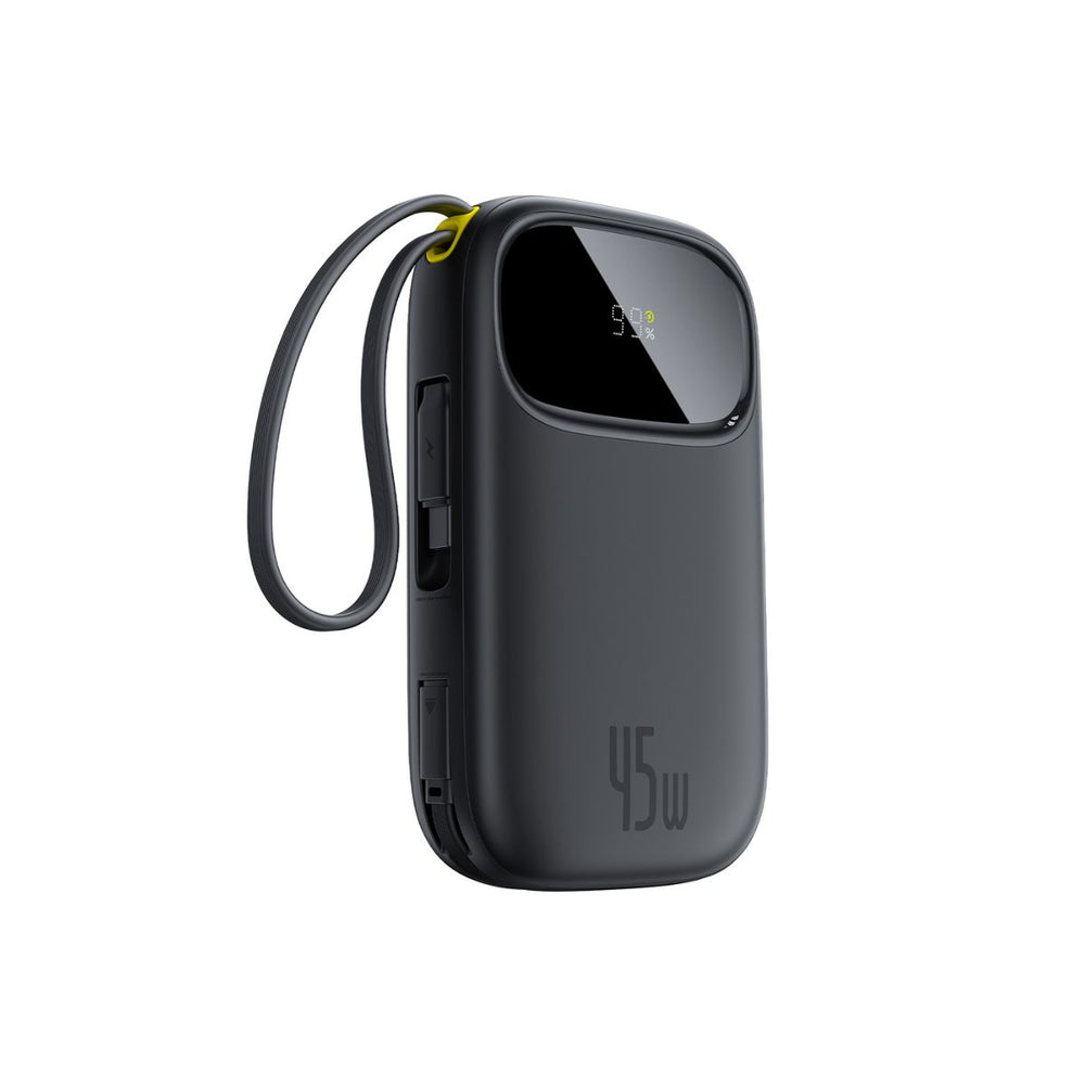 Baseus EnerFill FC31 Qpow3 Digital Display Power Bank with 2 Built-in USB-C Cables 20000mAh 45W | Cosmic Black
