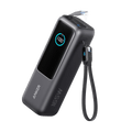 Anker Laptop Power Bank 25K 165W  Built-In and Retractable Cables | Black
