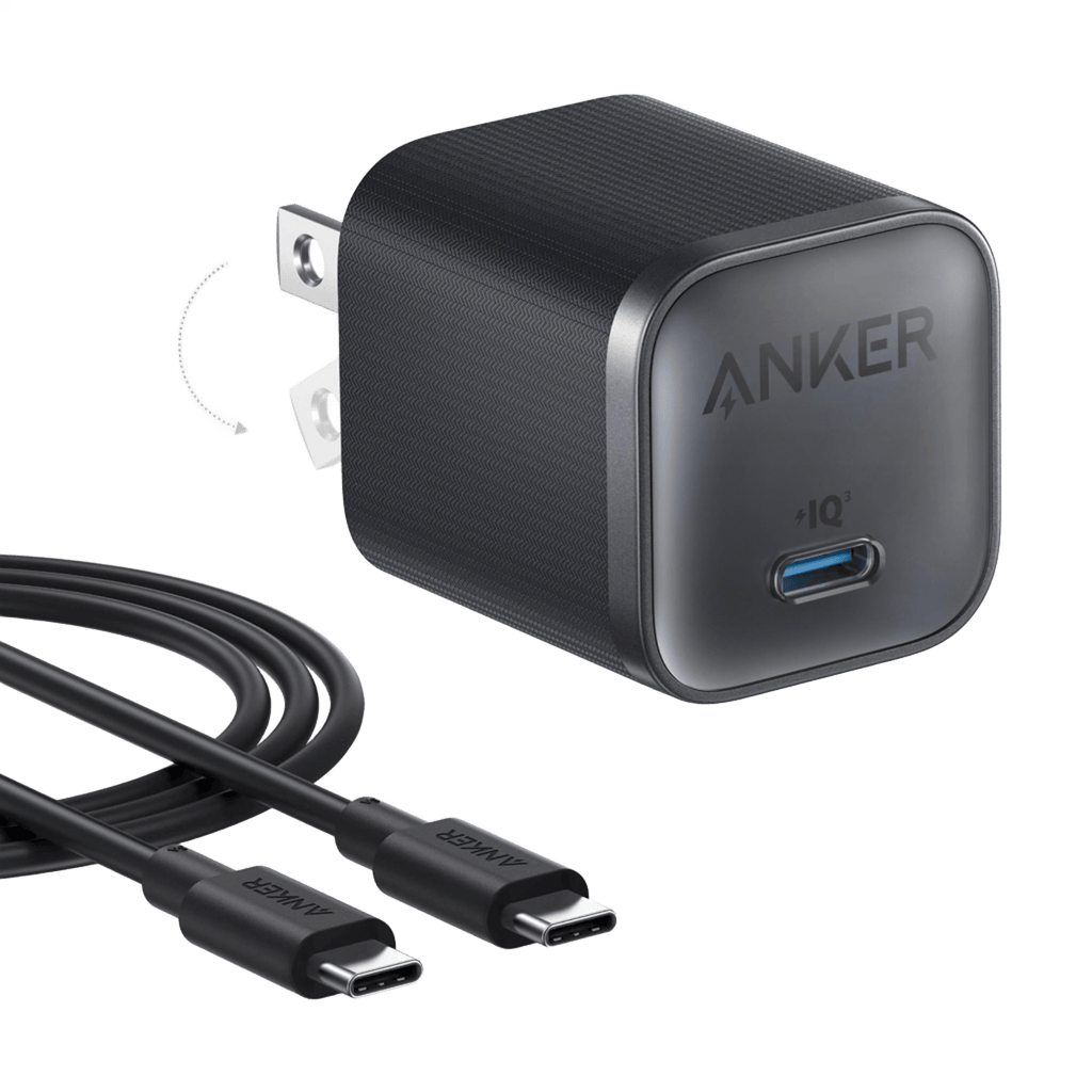 Anker Nano Charger 45W Fast Charger with USB-C to USB-C Cable | Black