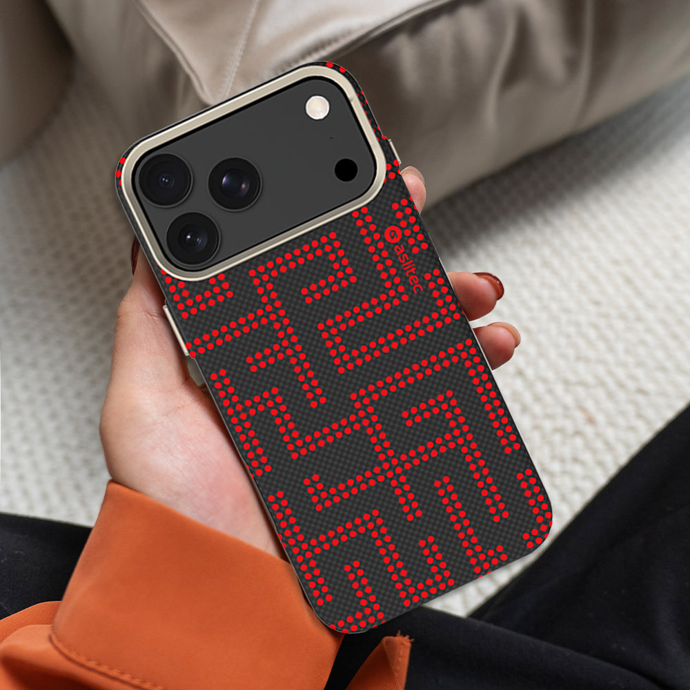 aslitec MAZEMAG MagSafe Case with Maze Pattern & Metal Accents for iPhone 18 Pro & 18 Pro Max
