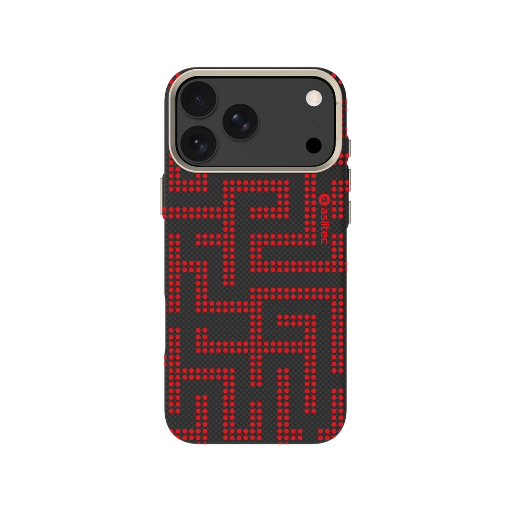 aslitec MAZEMAG MagSafe Case with Maze Pattern & Metal Accents for iPhone 18 Pro & 18 Pro Max