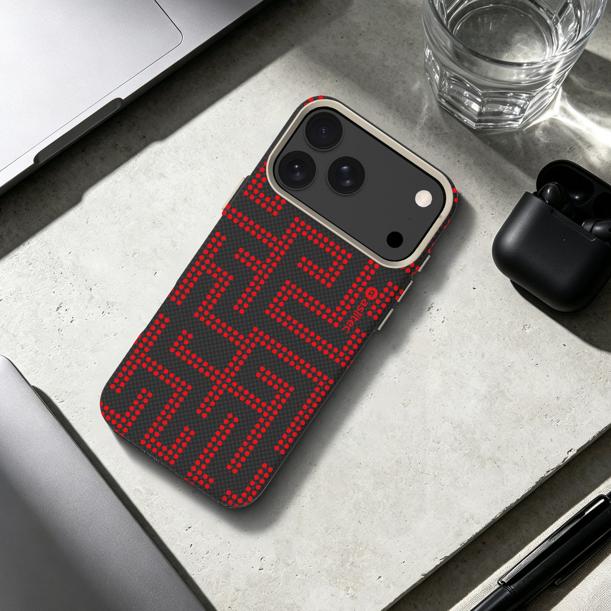 aslitec MAZEMAG MagSafe Case with Maze Pattern & Metal Accents for iPhone 18 Pro & 18 Pro Max