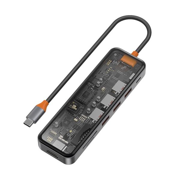 Wiwu Cyber Hub 7 In 1 Usb-C Hub Clear