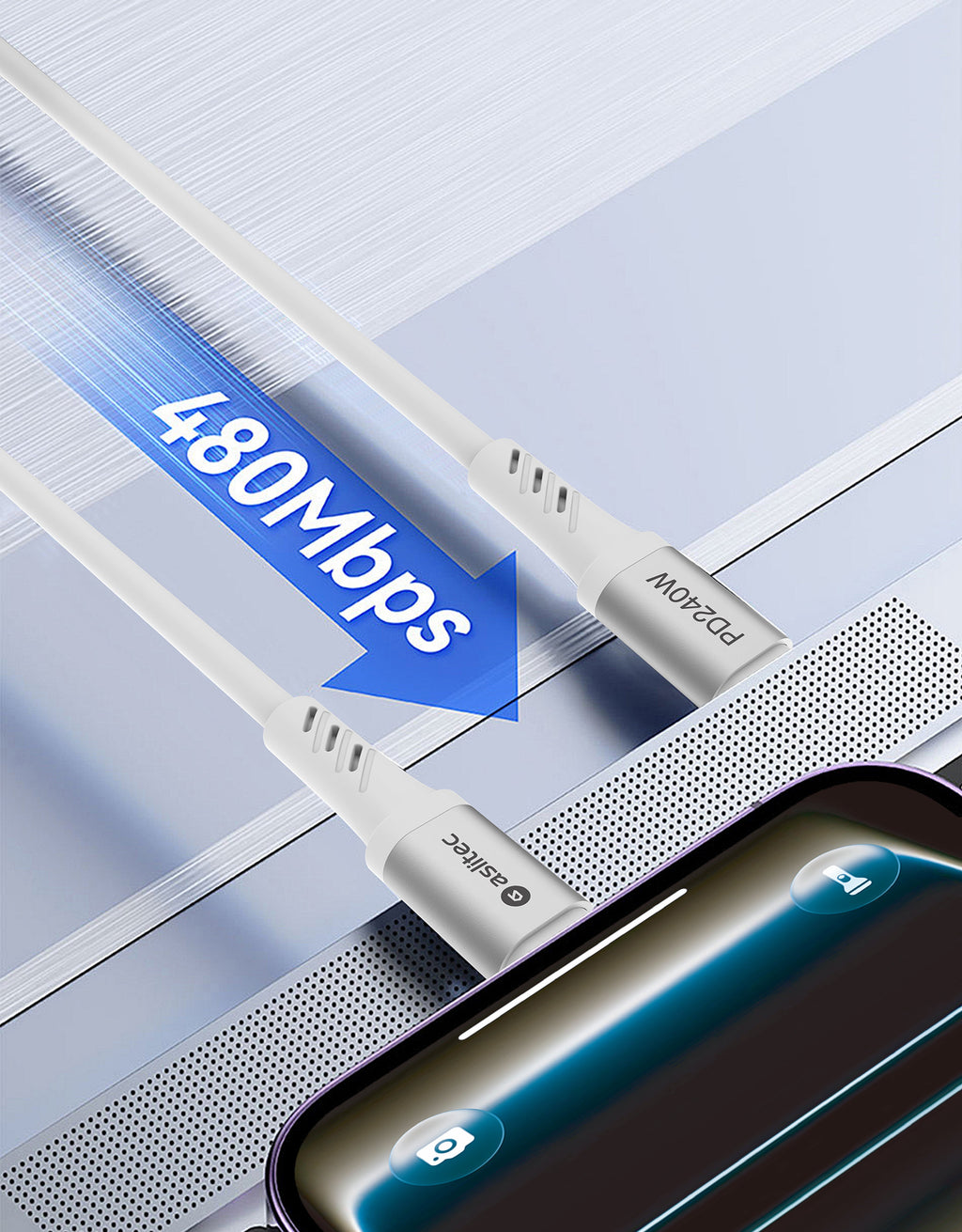 aslitec GRAPHENEX 240W Fast Charging & Data Cable USB-C to USB-C