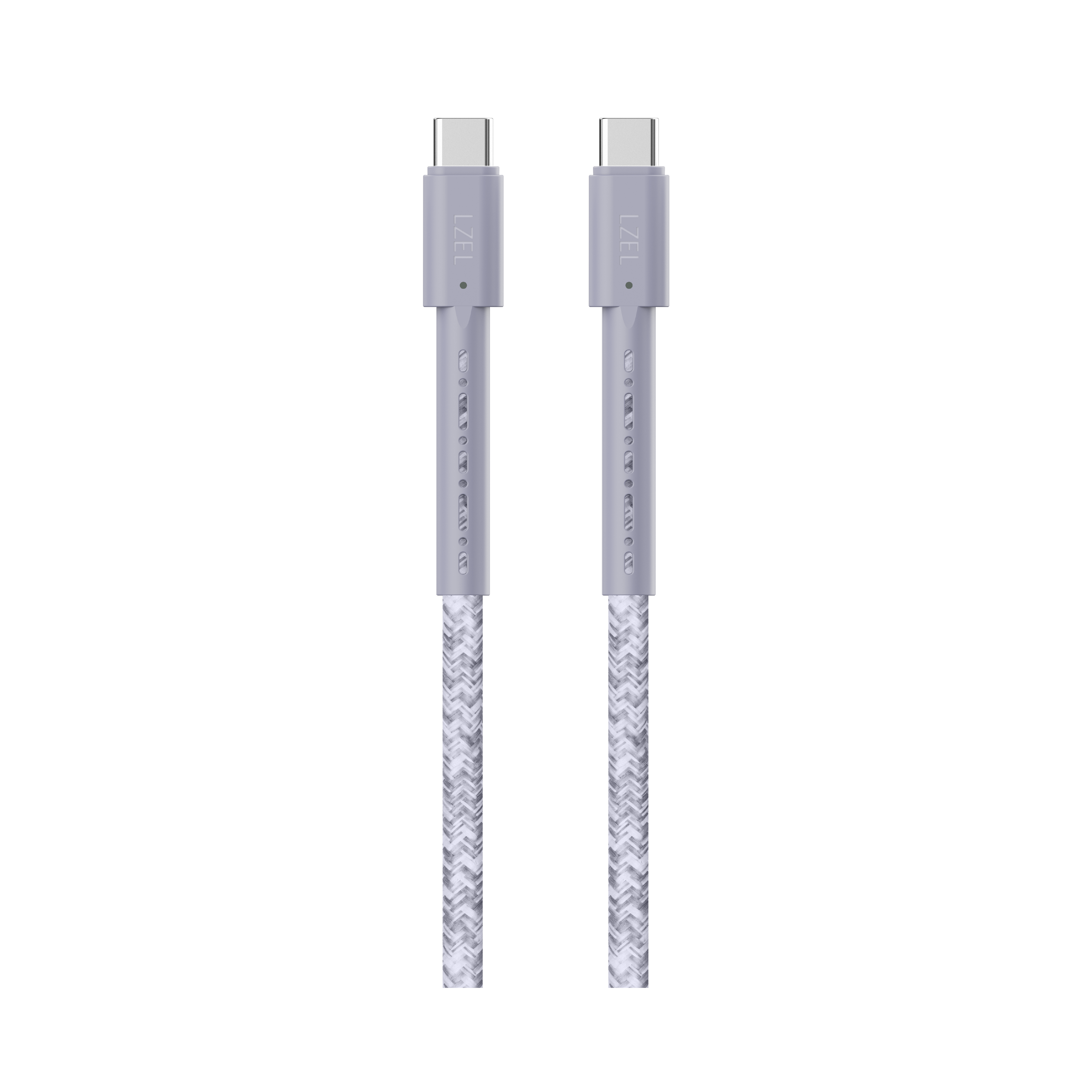 LZEL Celeris Charge CXC Braided USB-C to USB-C Cable, 480Mbps, 240W Max, 2m | Gray