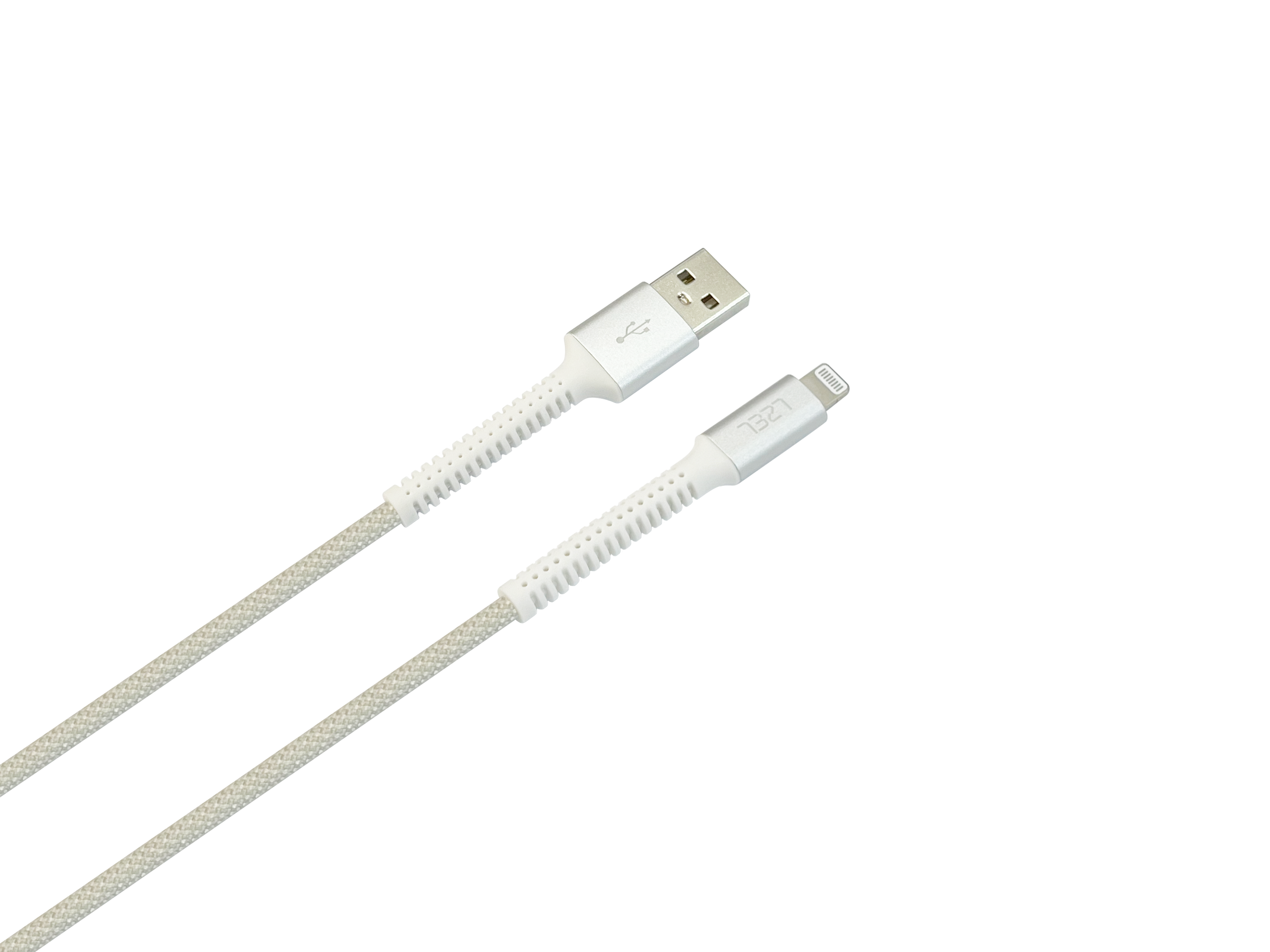 LZEL Celeris Power Volt Fabric Braided USB-A to Lightning Cable 1.2m | White