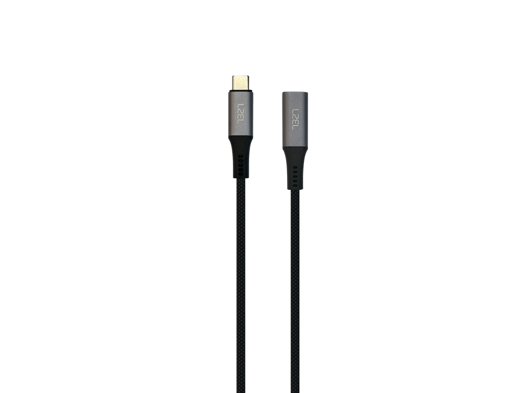LZEL Celeris Power Link 240W USB-C to USB-C Female Extension Cable 1.5m | Black
