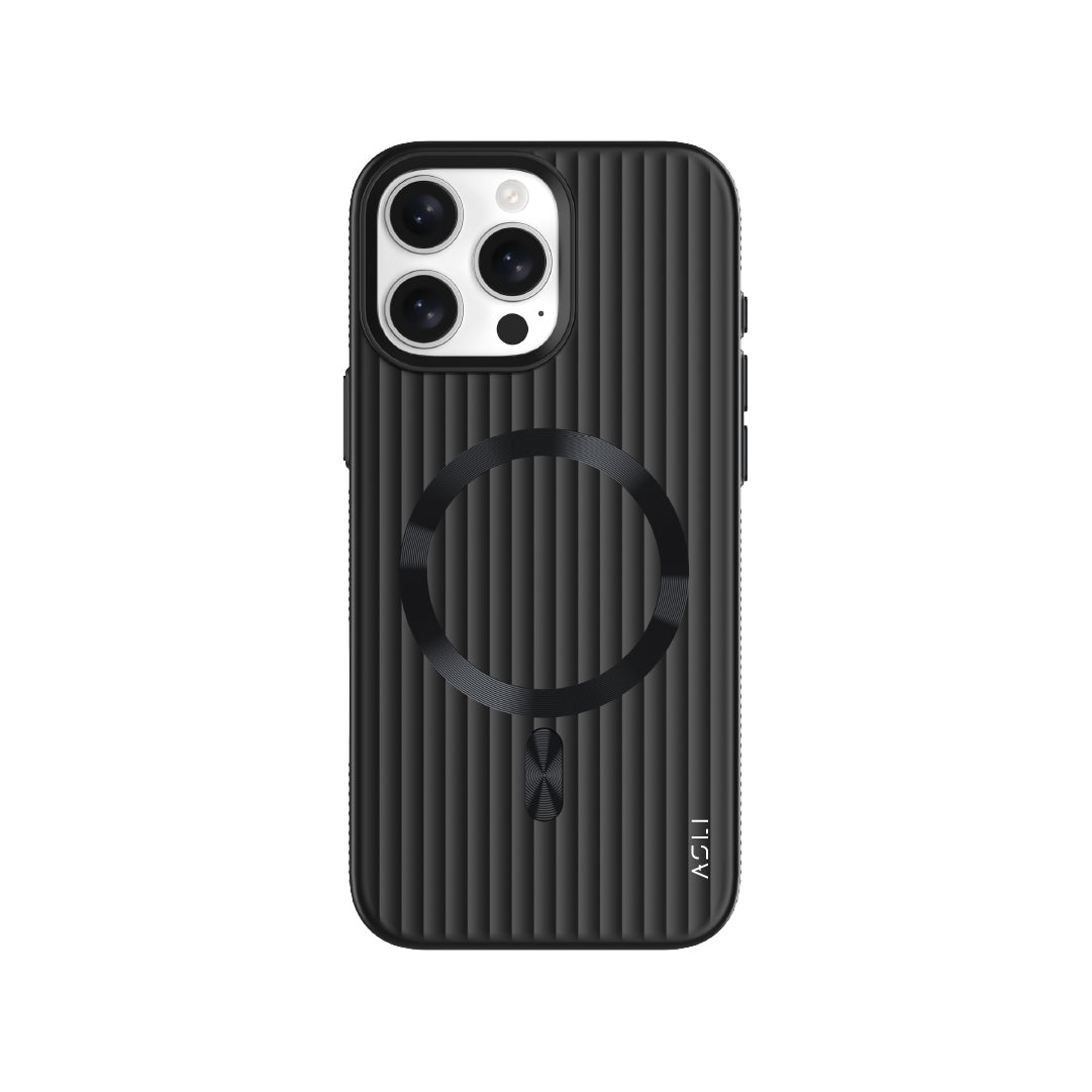 ASLI Corrugared Ridge Premium Metalic Case With Enhanced Camera Protection Case For iPhone 16 Pro Max