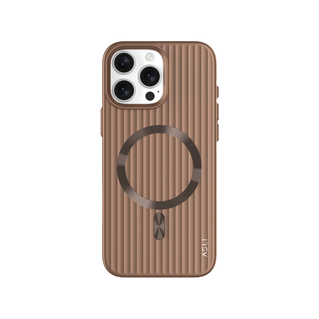 ASLI Corrugared Ridge Premium Metalic Case With Enhanced Camera Protection Case For iPhone 16 Pro
