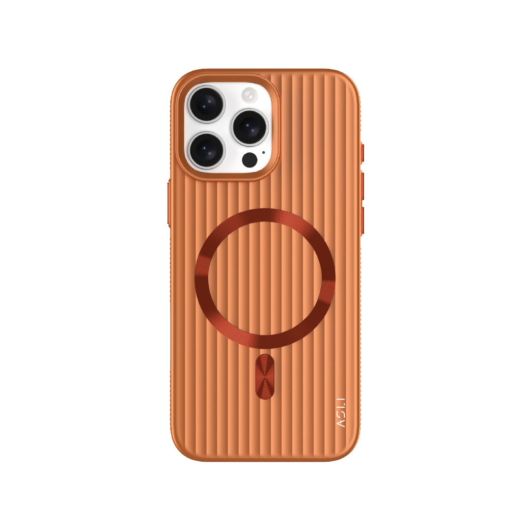 ASLI Corrugared Ridge Premium Metalic Case With Enhanced Camera Protection Case For iPhone 16 Pro Max