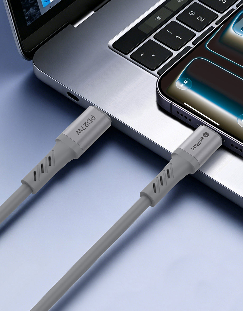 aslitec GRAPHENEX SYNC High-Speed Fast Charging & Data Cable – USB-C to Lightning