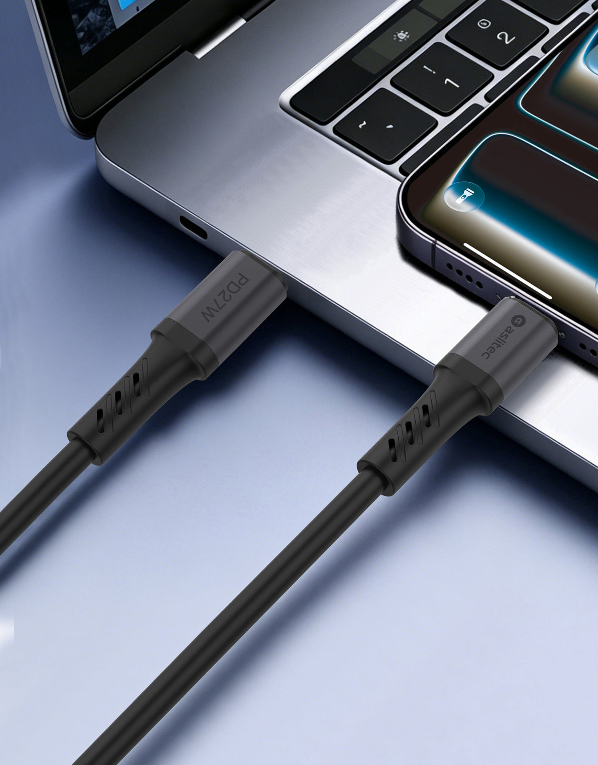 aslitec GRAPHENEX SYNC High-Speed Fast Charging & Data Cable – USB-C to Lightning