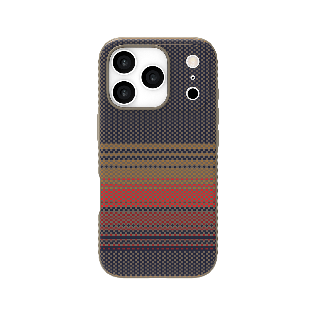 LZEL MagCarbon Splice Case for iPhone 17 Pro Max | Mix Brown