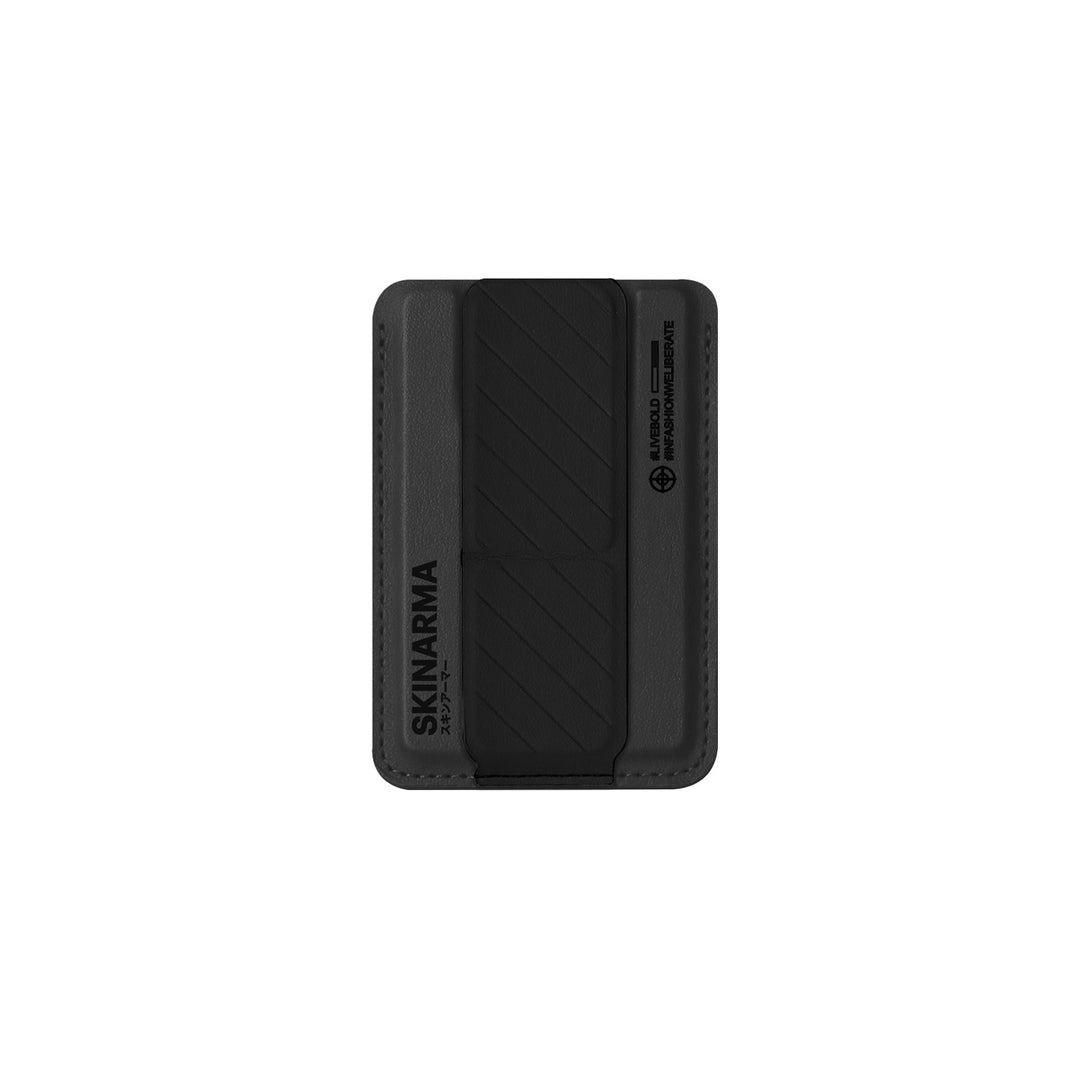 SkinArma iPhone 15 Pro Saido Case + Card Holder | Smoke