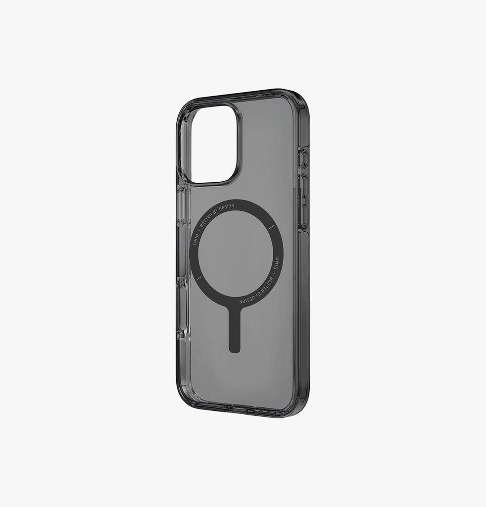 Uniq iPhone 16 Pro Hybrid Clario MagSafe Case Lucent | Smoke