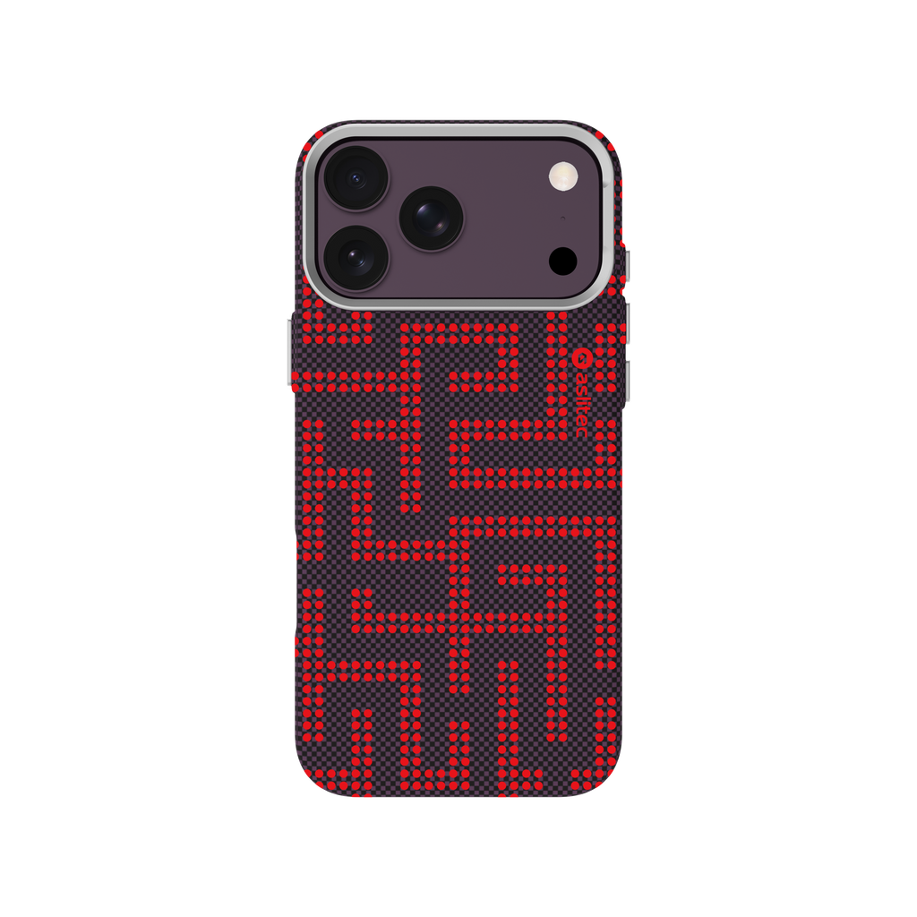 aslitec MAZEMAG MagSafe Case with Maze Pattern & Metal Accents for iPhone 18 Pro & 18 Pro Max