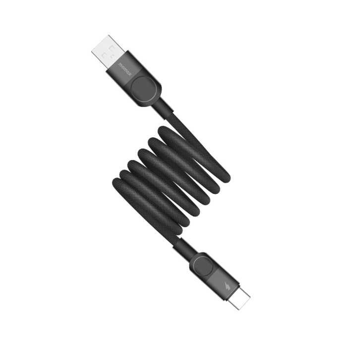 Momax Mag-link 66w Usb-a To  Usb-c Magnetic 1m Cable | Black