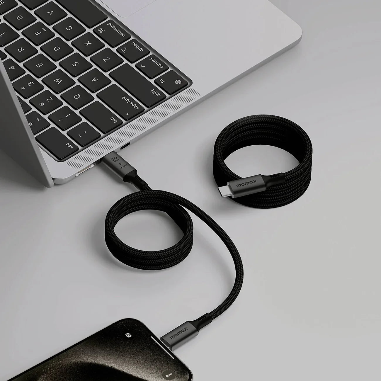 Momax Mag Link 100W Magnetic USB-C to USB-C Cable 1M |Black