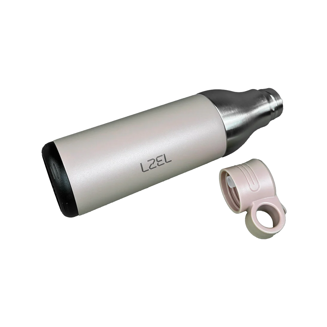LZEL Natura Elva Vacuum Bottle Dual 400 mL + 400 mL | Milk Tea Aluminum
