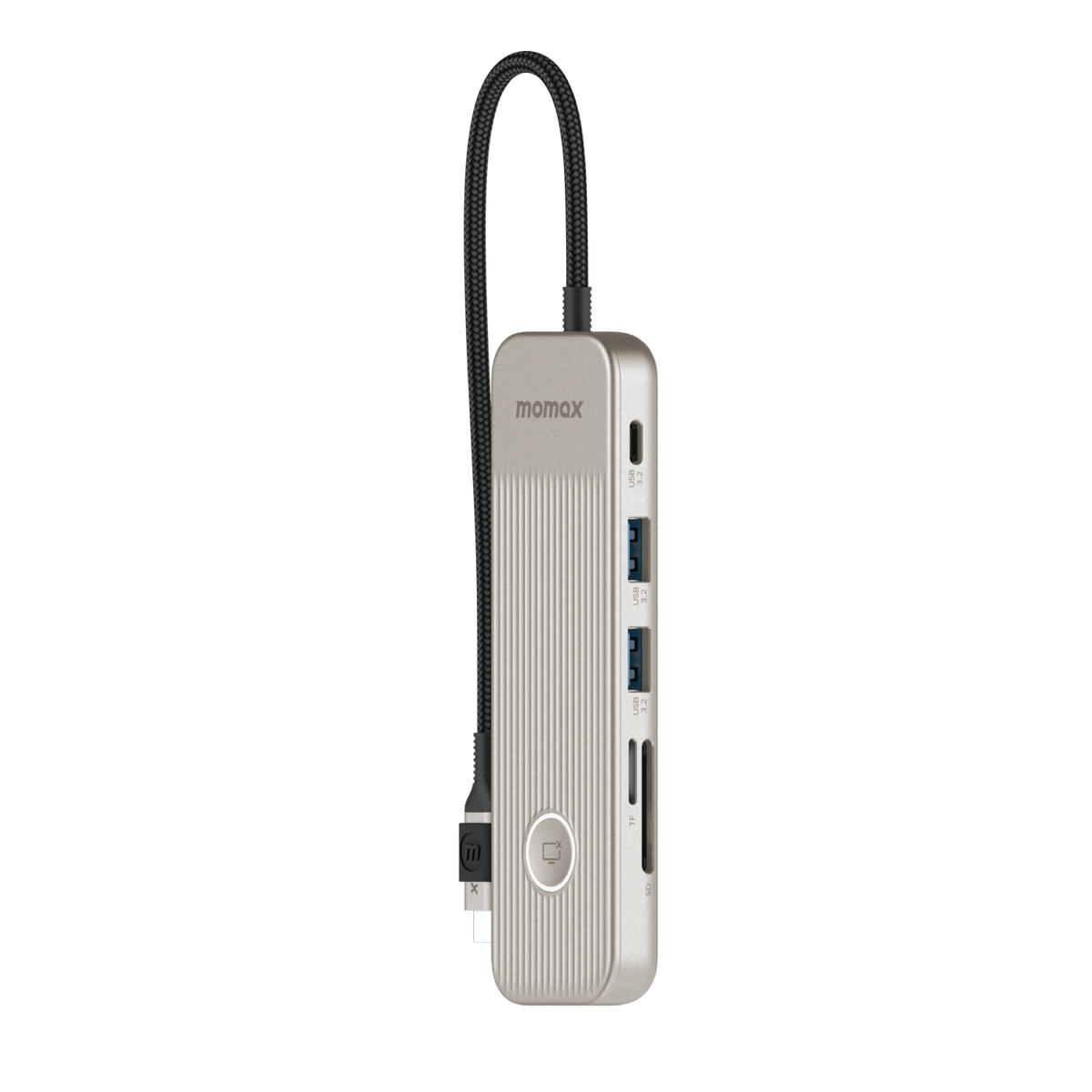 Momax OneLink 8-in-1 Multi-Function USB-C Hub | Titanium